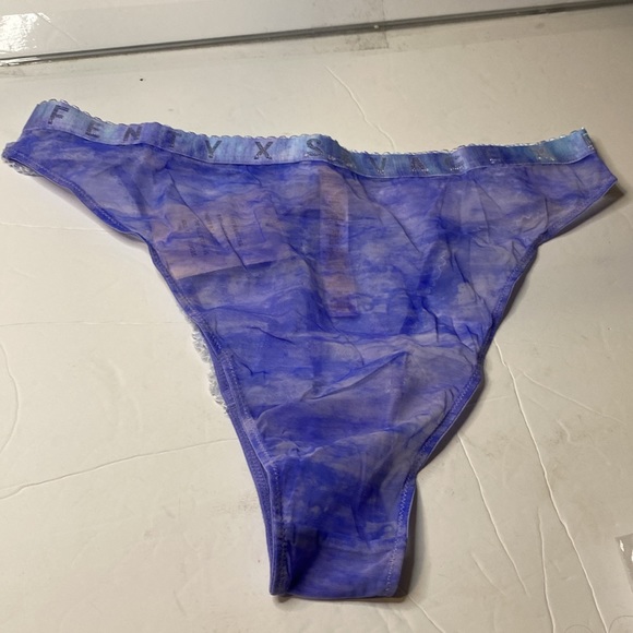 New Savage X Fenty curvy printed lace Brazilian rain tie dye panties size 1X - Picture 2 of 5
